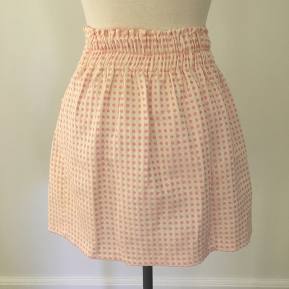 Almost Pink Swiss Dot Mini Skirt - Picture 3 of 5